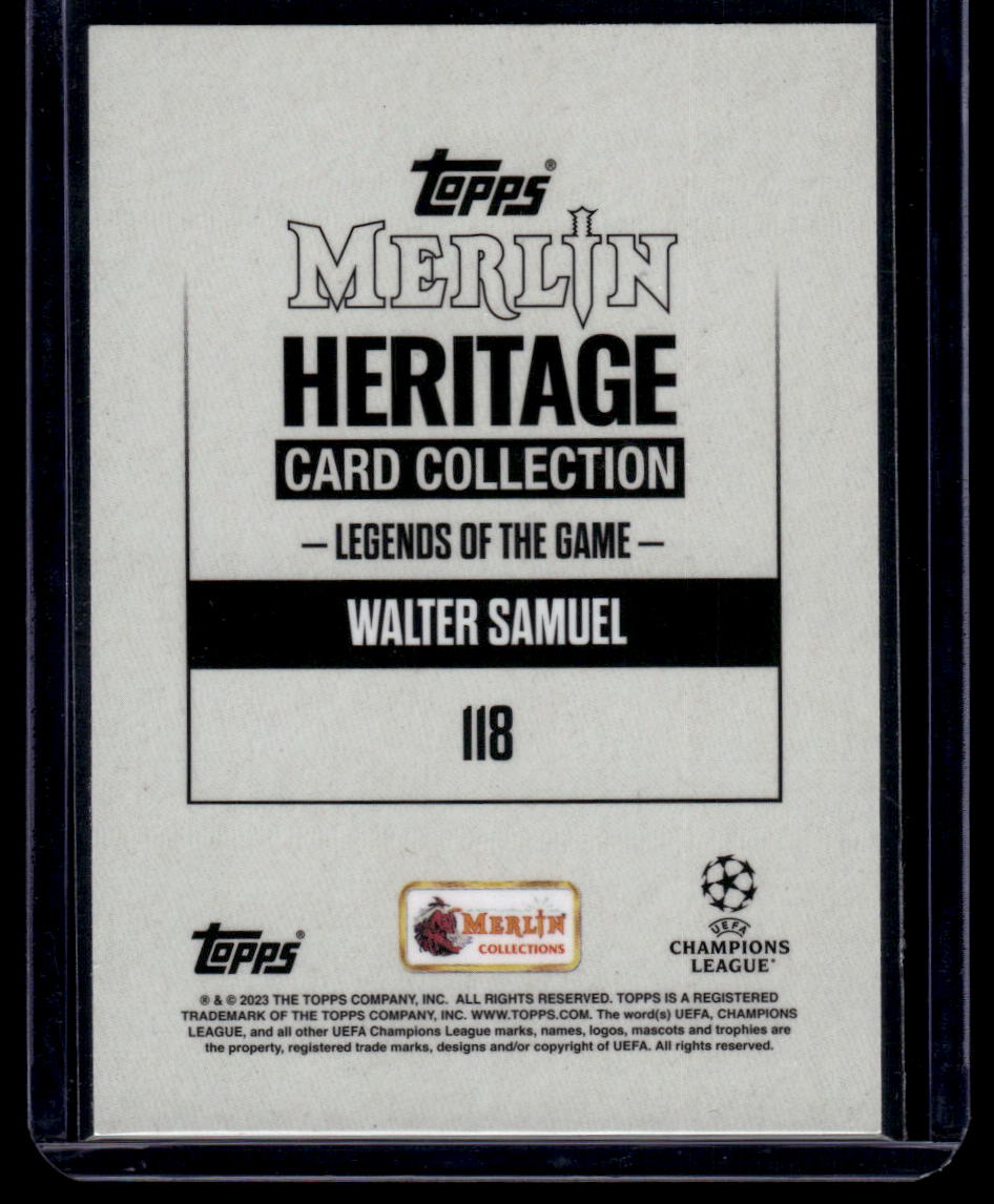 2023-24 Merlin Heritage UEFA Club Competitions #118 Walter Samuel
