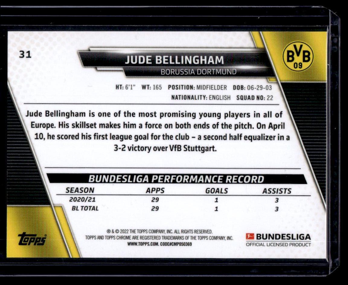 2021-22 Topps Chrome Bundesliga #31 Jude Bellingham