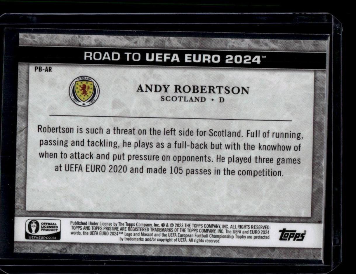 2023 Topps Pristine Road To Euro 2024 #PB-AR Andy Robertson Pristine Borders