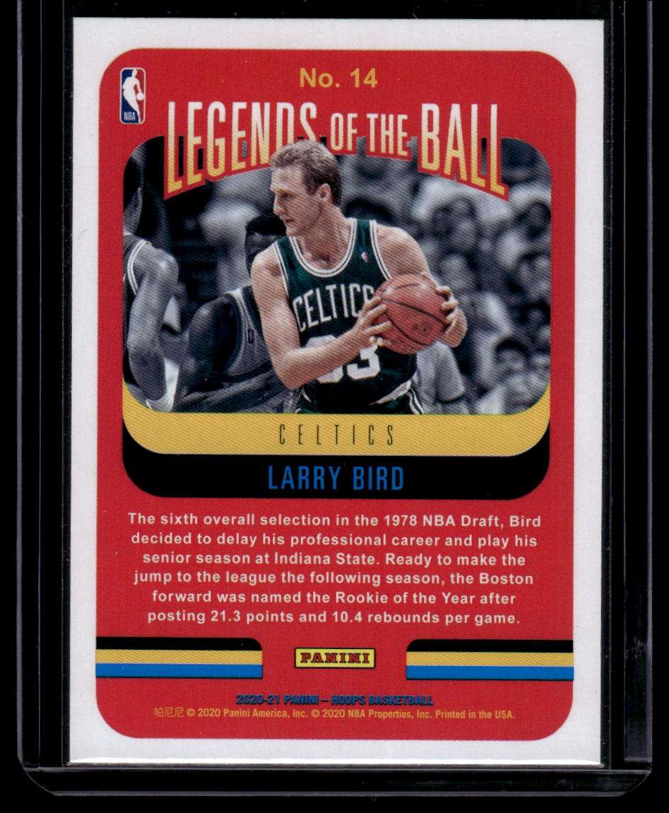2020-21 Hoops #14 Larry Bird Legends of the Ball