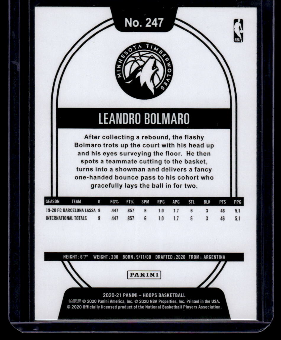 2020-21 Hoops #247 Leandro Bolmaro
