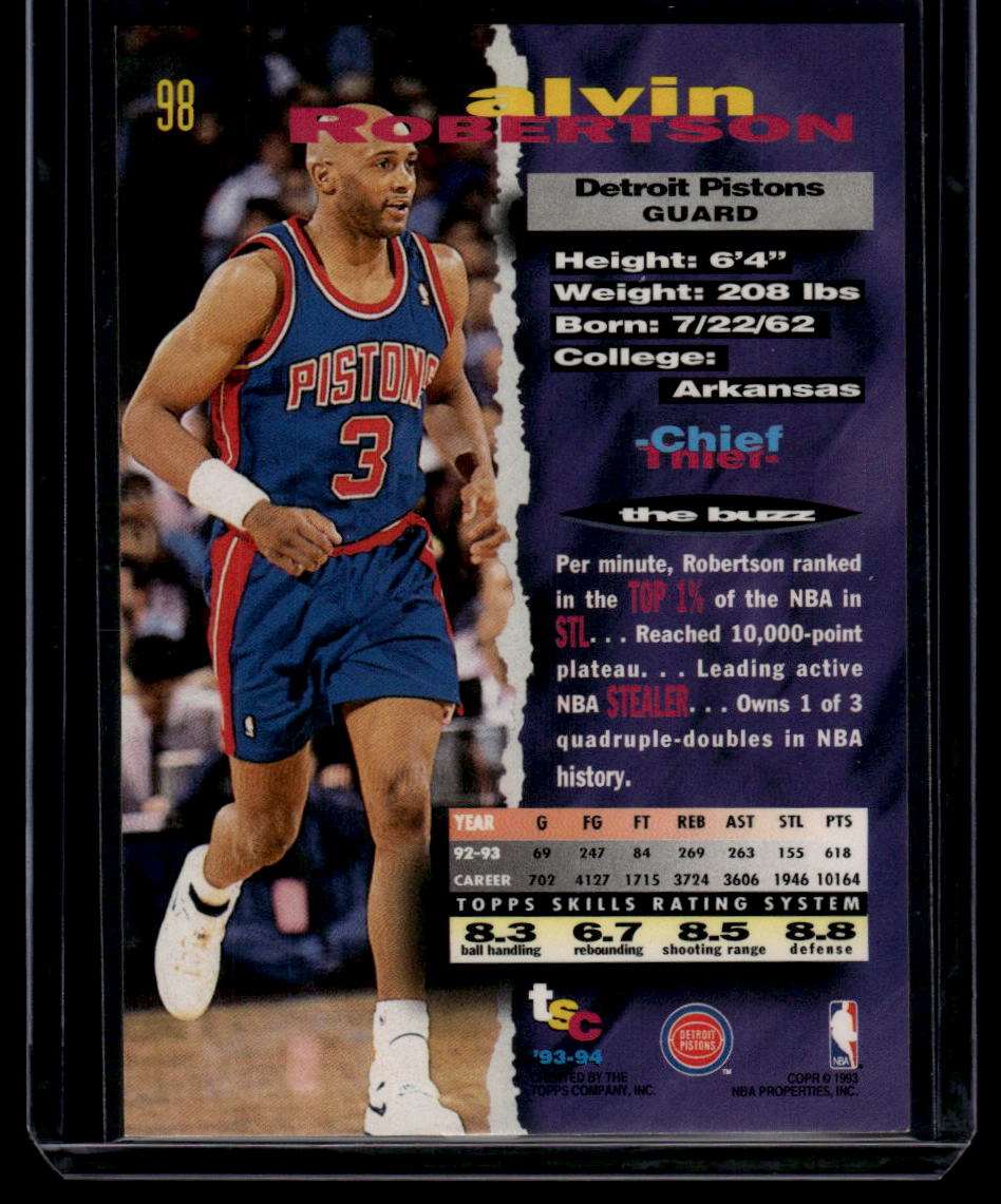 1993-94 Stadium Club #98 Alvin Robertson