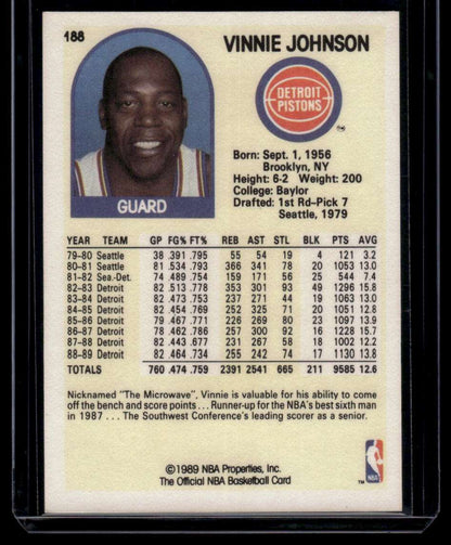 1989-90 Hoops #188 Vinnie Johnson