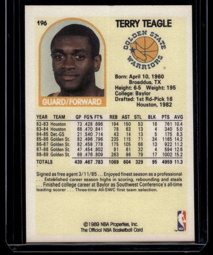 1989-90 Hoops #196 Terry Teagle