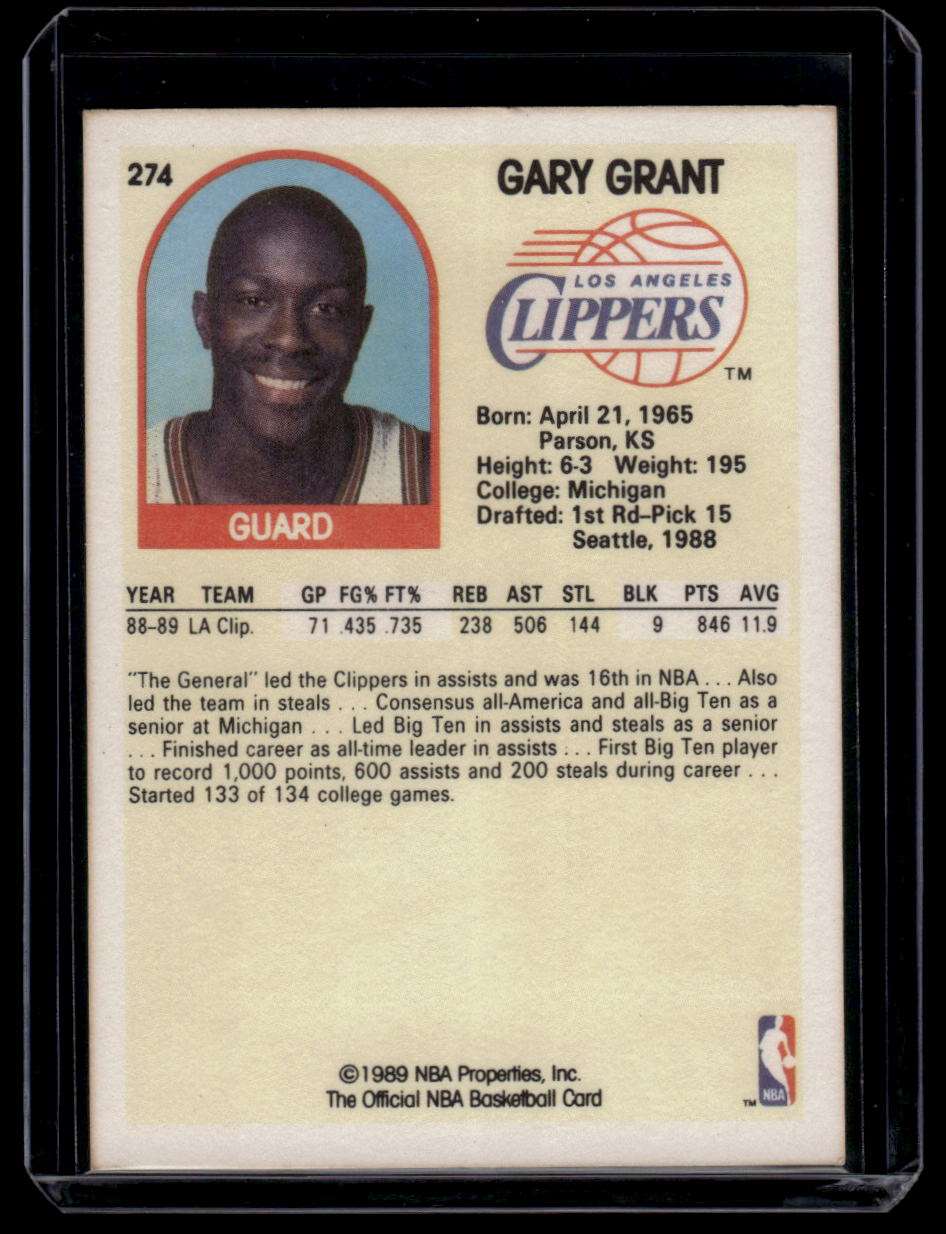 1989-90 Hoops #274 Gary Grant