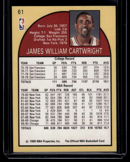 1990-91 Hoops #61 Bill Cartwright