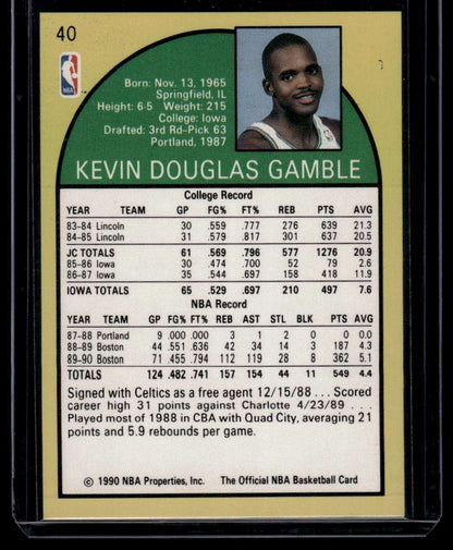 1990-91 Hoops #40 Kevin Gamble