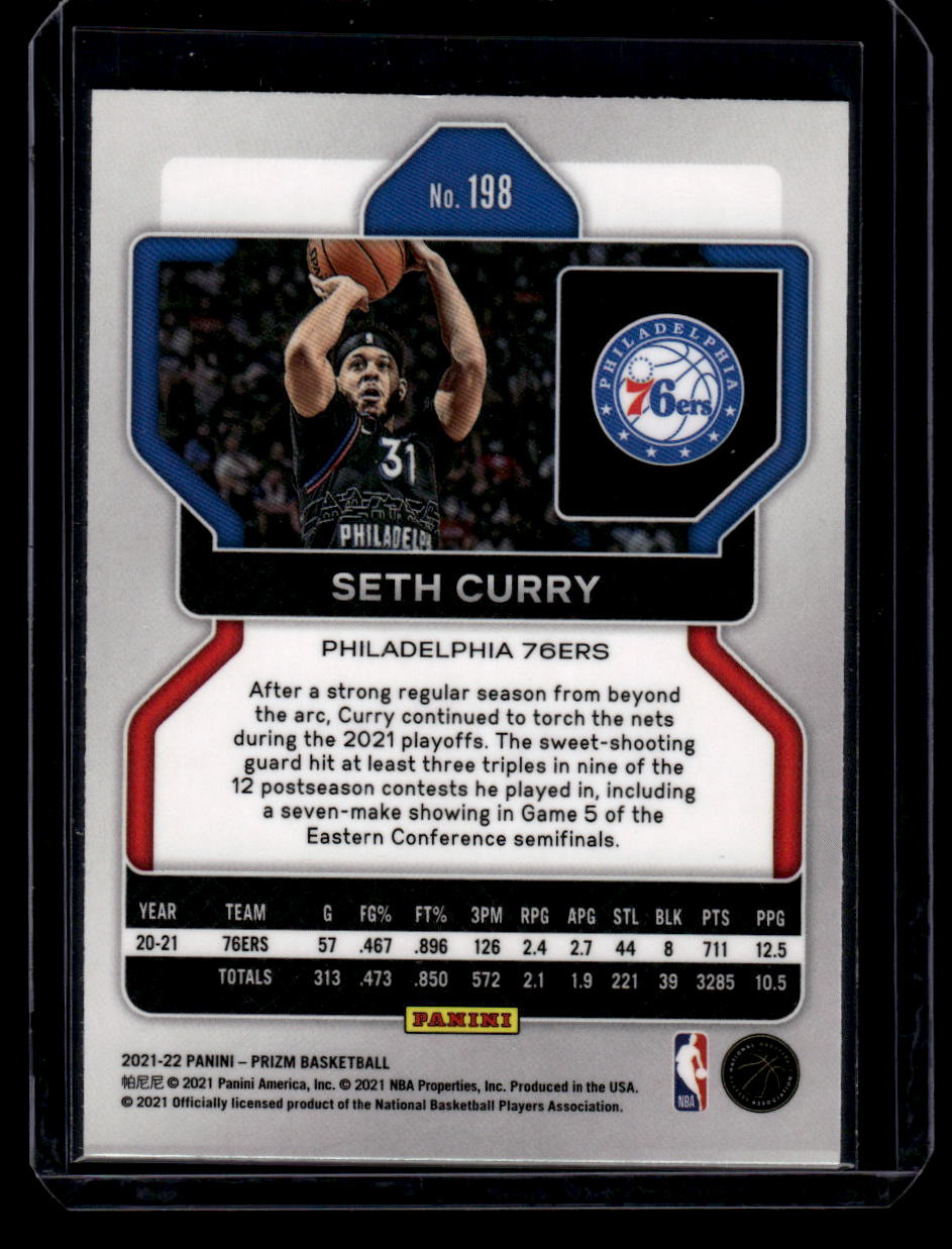 2021-22 Panini Prizm #198 Seth Curry