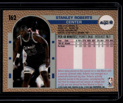 1992-93 Fleer #162 Stanley Roberts