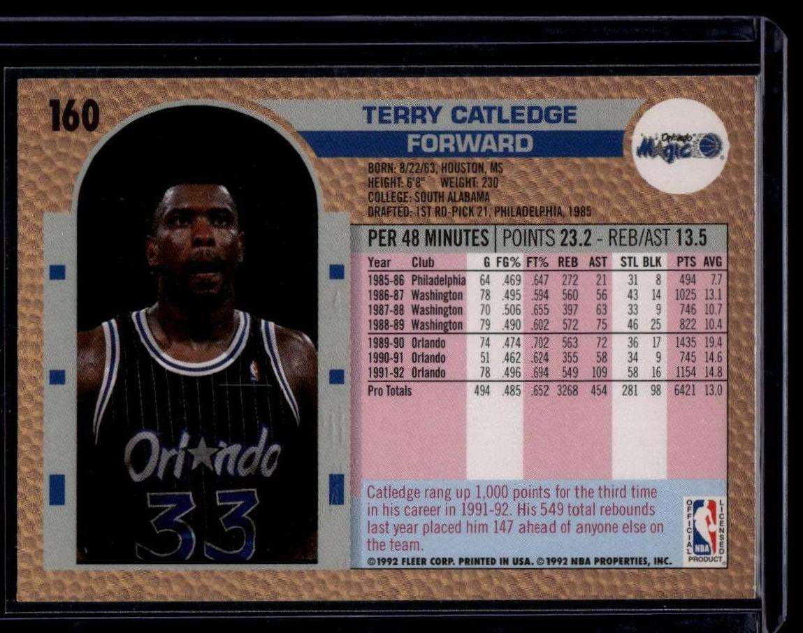 1992-93 Fleer #160 Terry Catledge