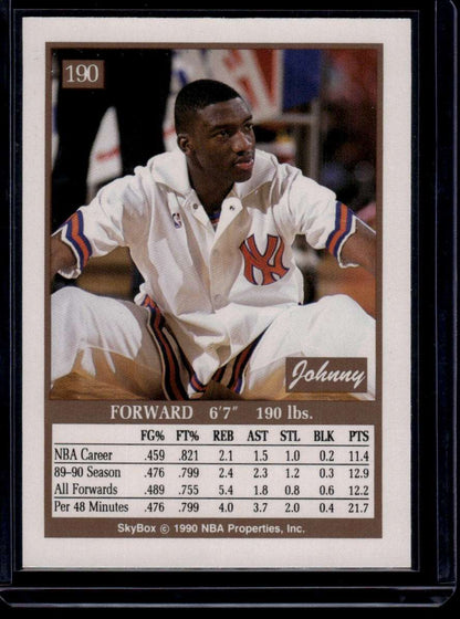 1990-91 SkyBox #190 Johnny Newman