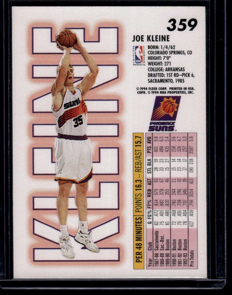 1993-94 Fleer #359 Joe Kleine