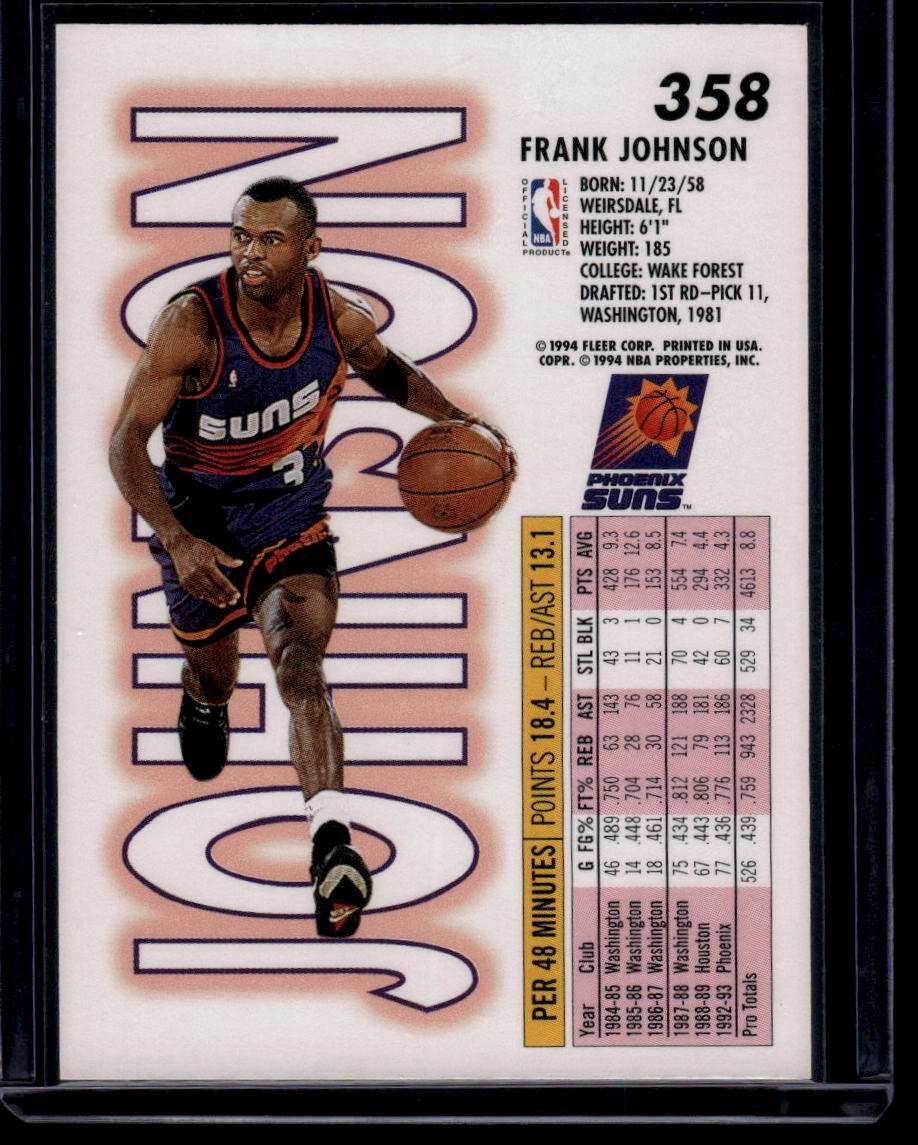 1993-94 Fleer #358 Frank Johnson