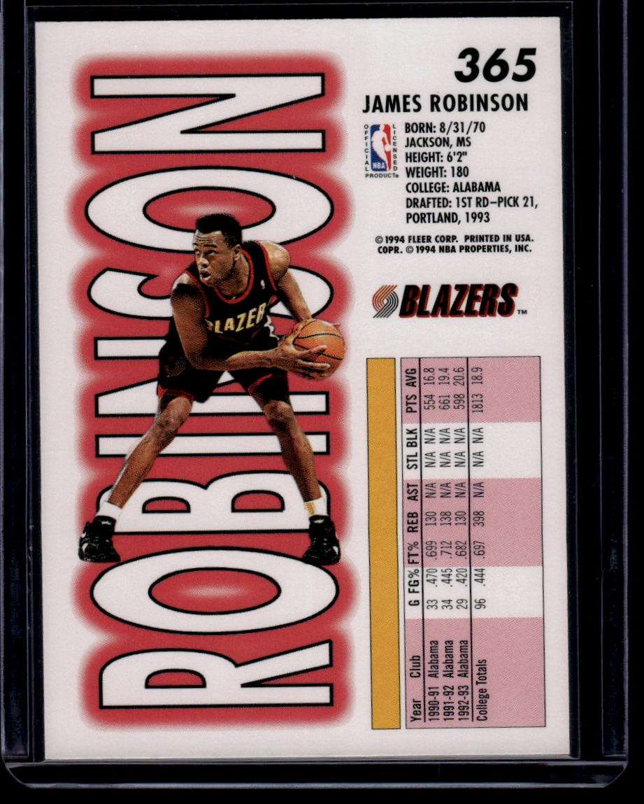 1993-94 Fleer #365 James Robinson