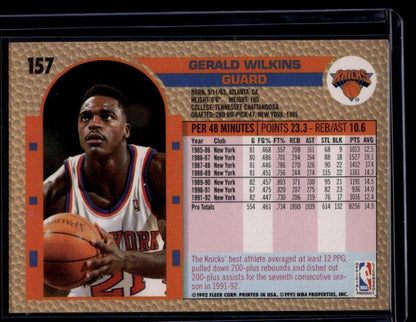 1992-93 Fleer #157 Gerald Wilkins