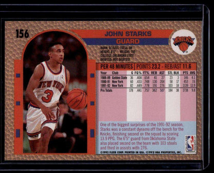 1992-93 Fleer #156 John Starks