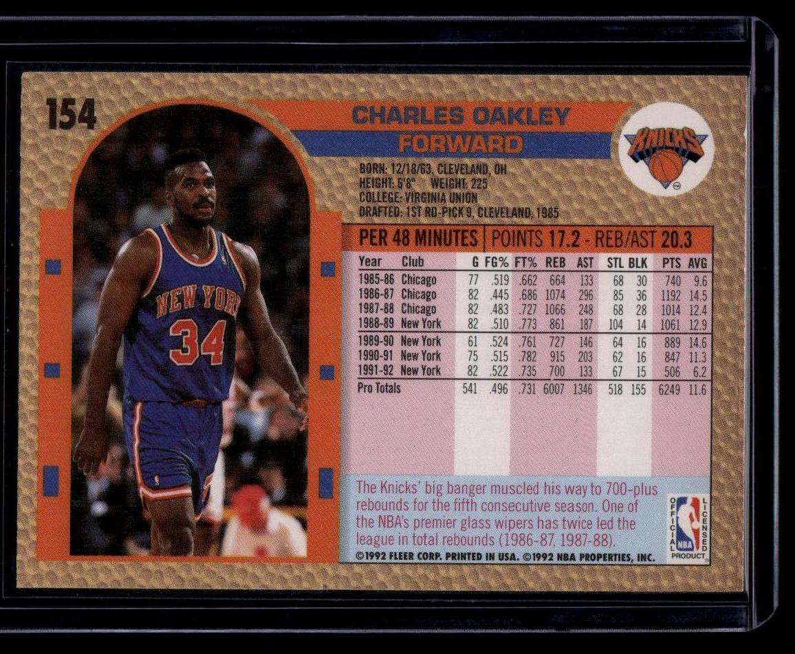 1992-93 Fleer #154 Charles Oakley