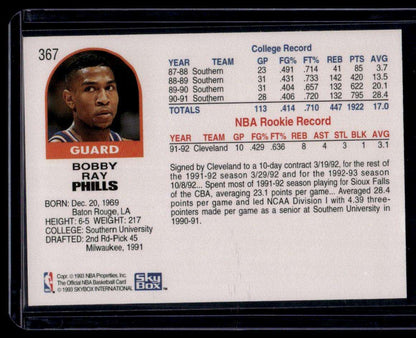 1992-93 Hoops #367 Bobby Phills