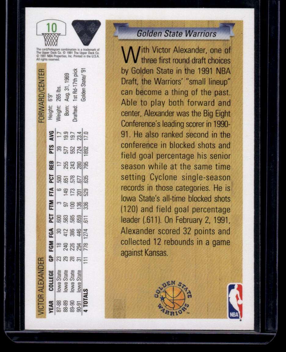 1991-92 Upper Deck #10 Victor Alexander