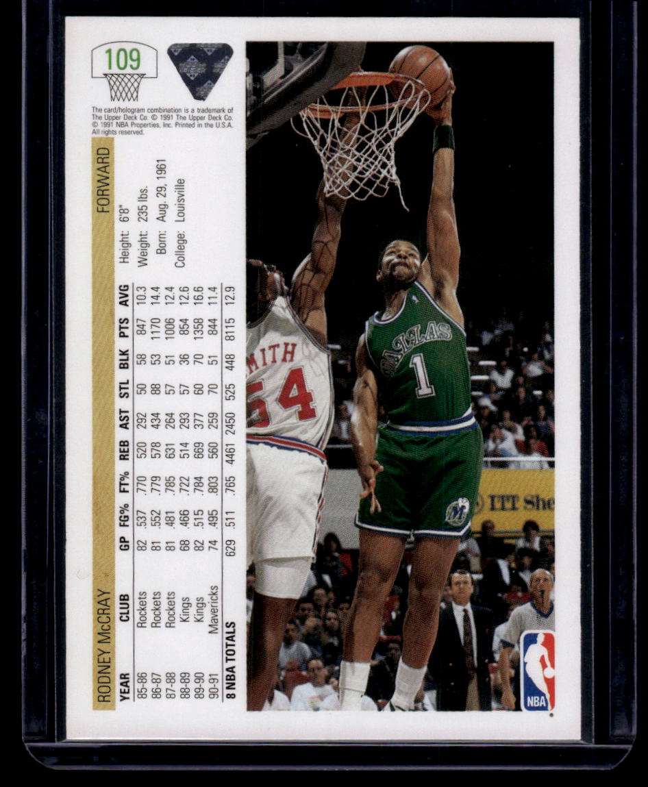 1991-92 Upper Deck #109 Rodney McCray