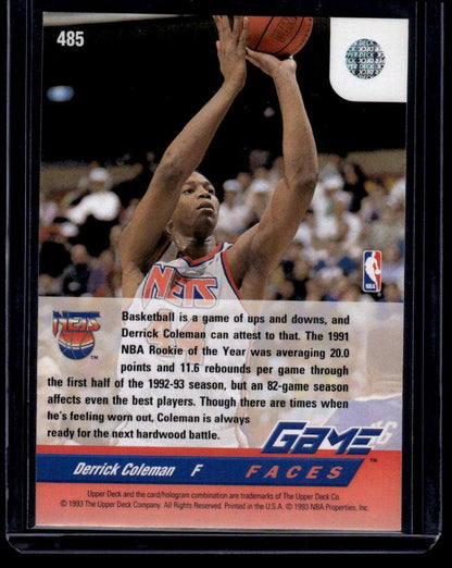 1992-93 Upper Deck #485 Derrick Coleman