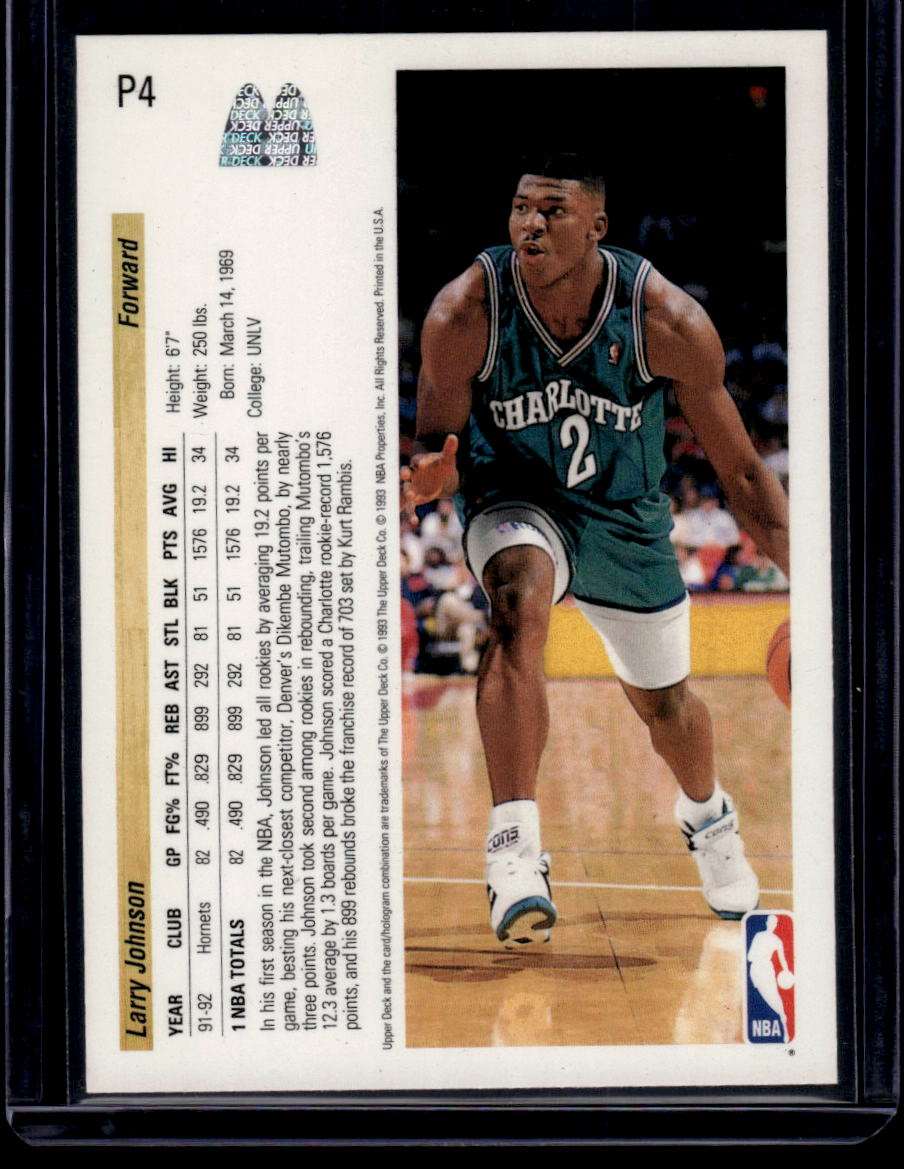 1992-93 Upper Deck McDonald's #P4 Larry Johnson