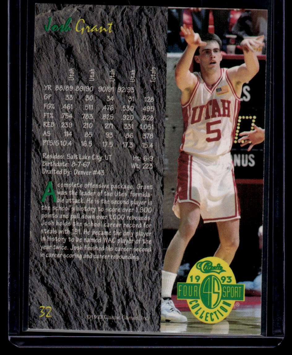 1993 Classic Four Sport #32 Josh Grant