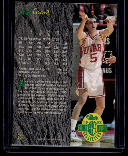 1993 Classic Four Sport #32 Josh Grant