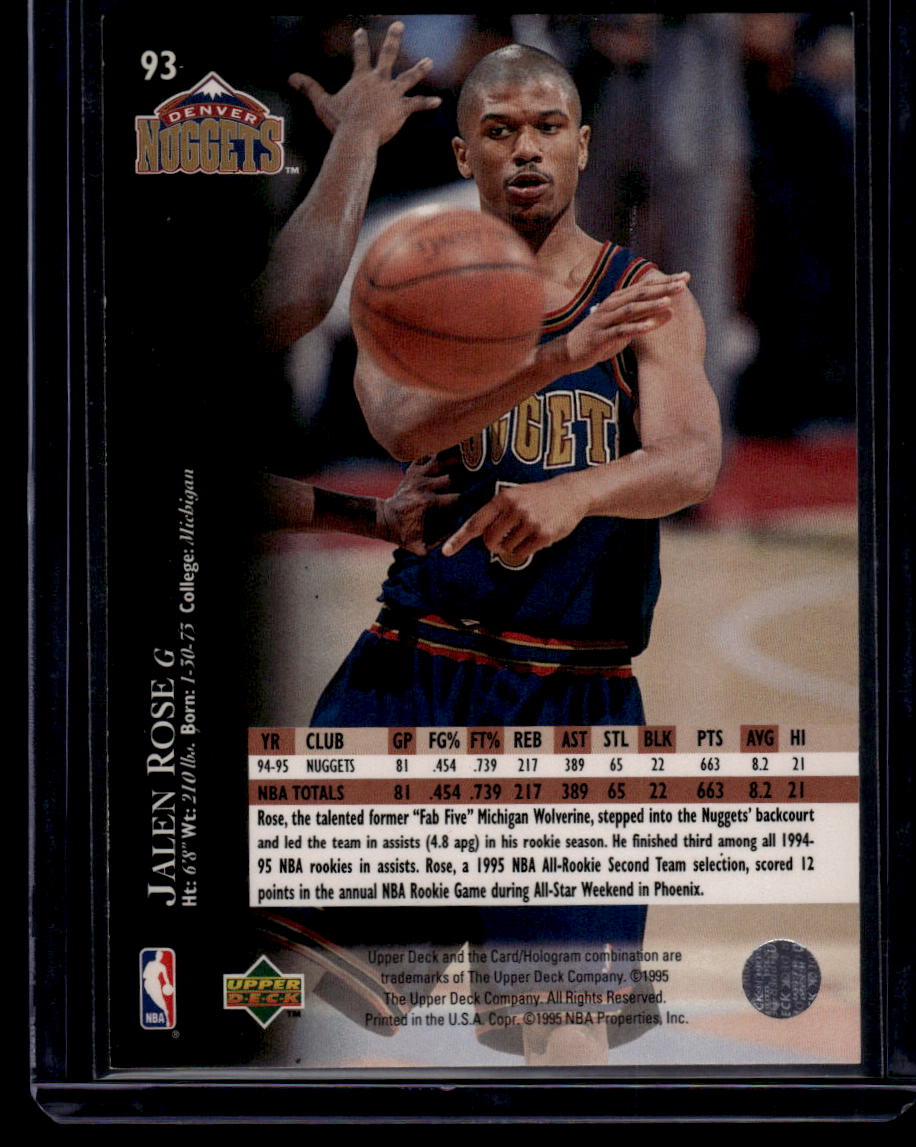 1995-96 Upper Deck #93 Jalen Rose