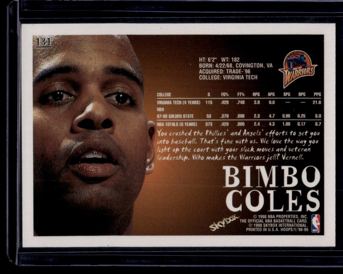 1998-99 Hoops #131 Bimbo Coles