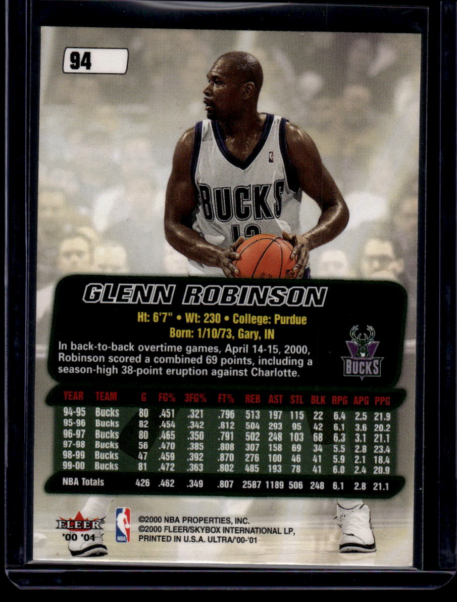 2000-01 Ultra #94 Glenn Robinson