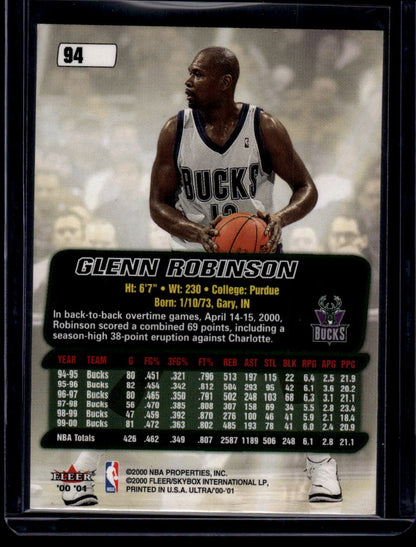 2000-01 Ultra #94 Glenn Robinson