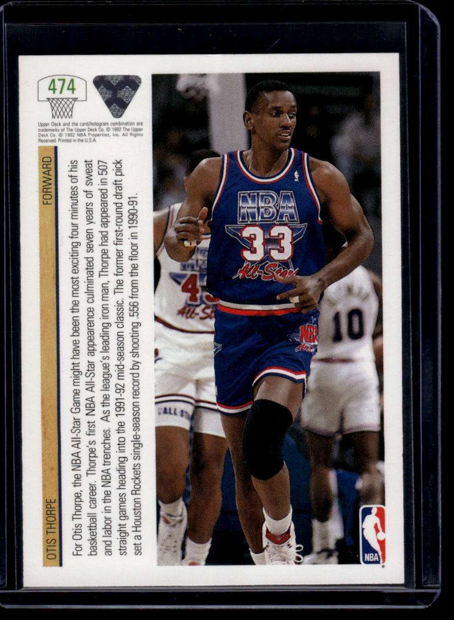 1991-92 Upper Deck #474 Otis Thorpe