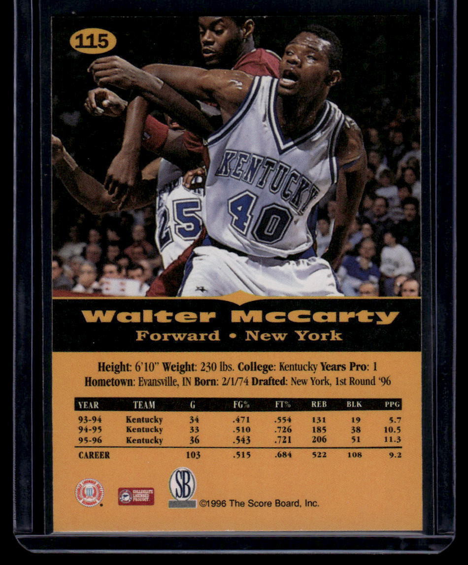 1996-97 Score Board All Sport PPF #115 Walter McCarty