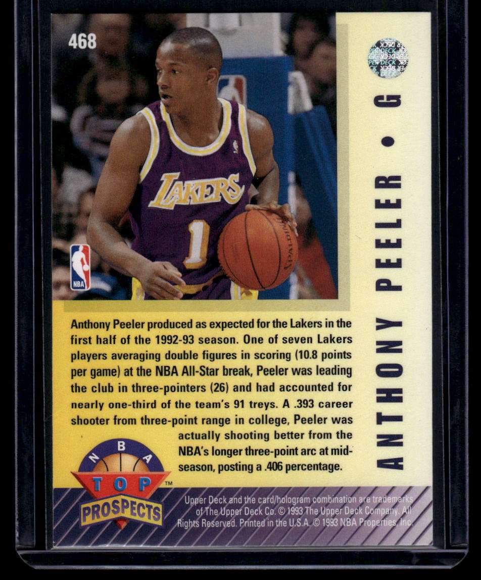 1992-93 Upper Deck #468 Anthony Peeler