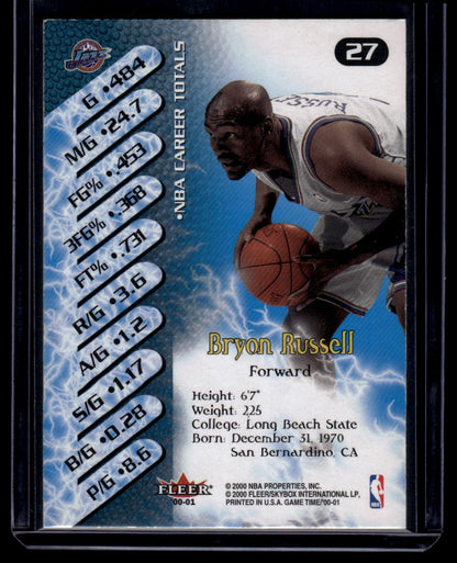 2000-01 Fleer Game Time #27 Bryon Russell