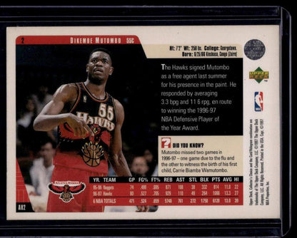 1997-98 Collector's Choice #2 Dikembe Mutombo