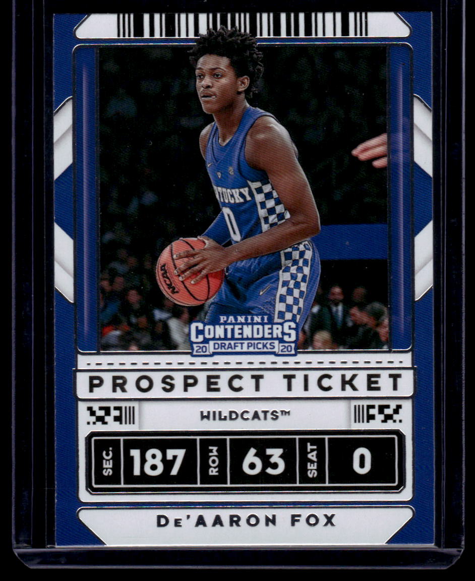 2020 Panini Contenders Draft Picks #22 De'Aaron Fox