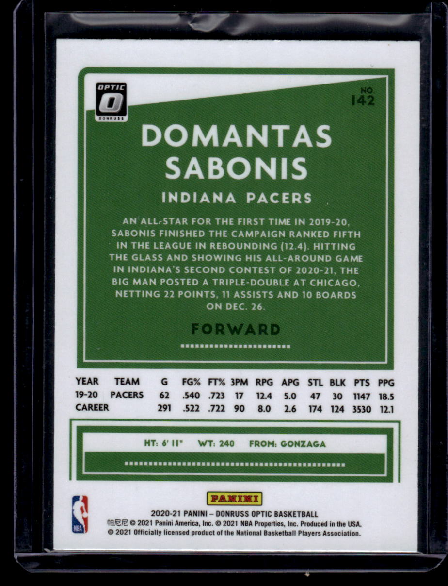 2020-21 Donruss Optic #142 Domantas Sabonis