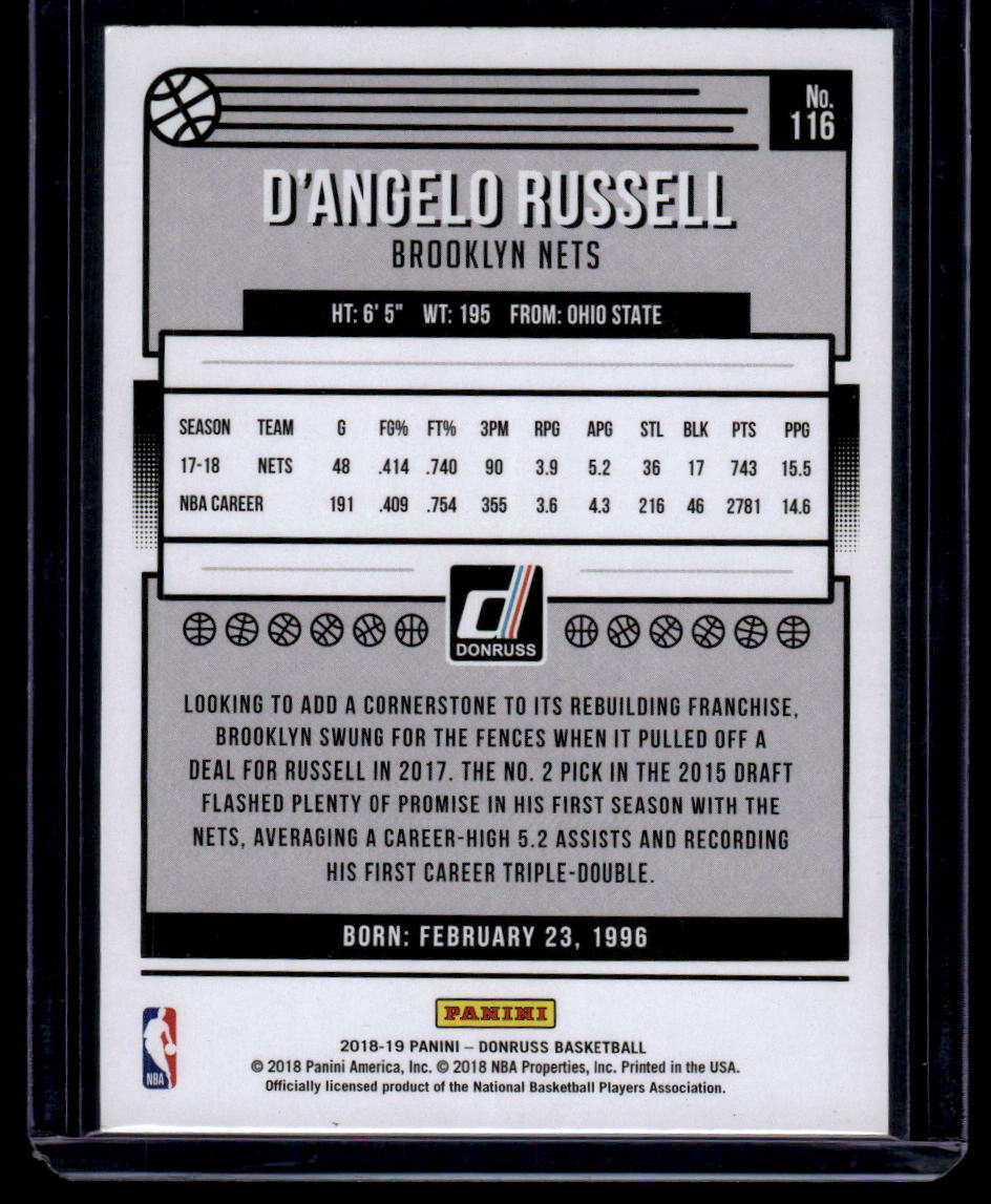 2018-19 Donruss #116 D'Angelo Russell