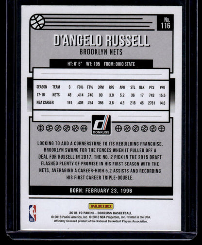 2018-19 Donruss #116 D'Angelo Russell