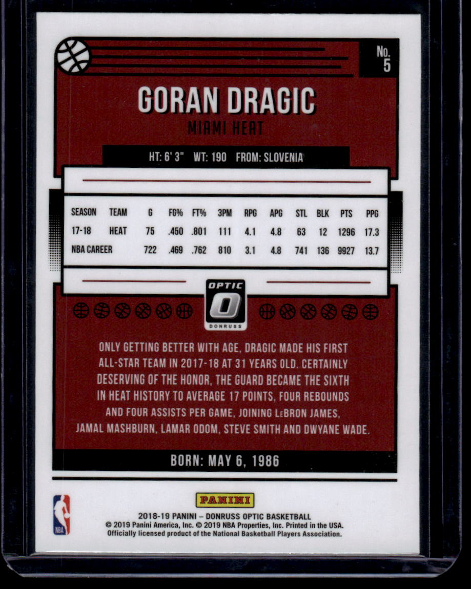 2018-19 Donruss Optic #5 Goran Dragic