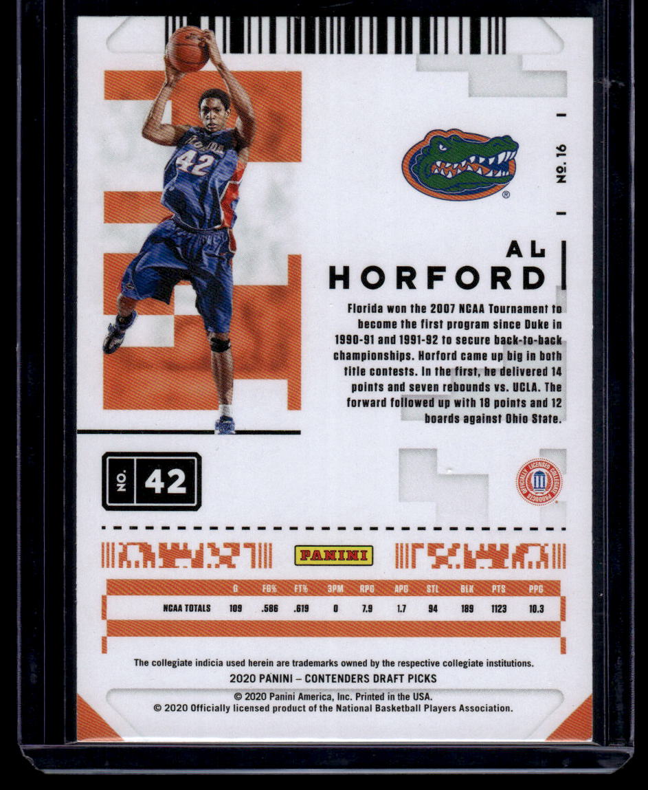 2020 Panini Contenders Draft Picks #16 Al Horford