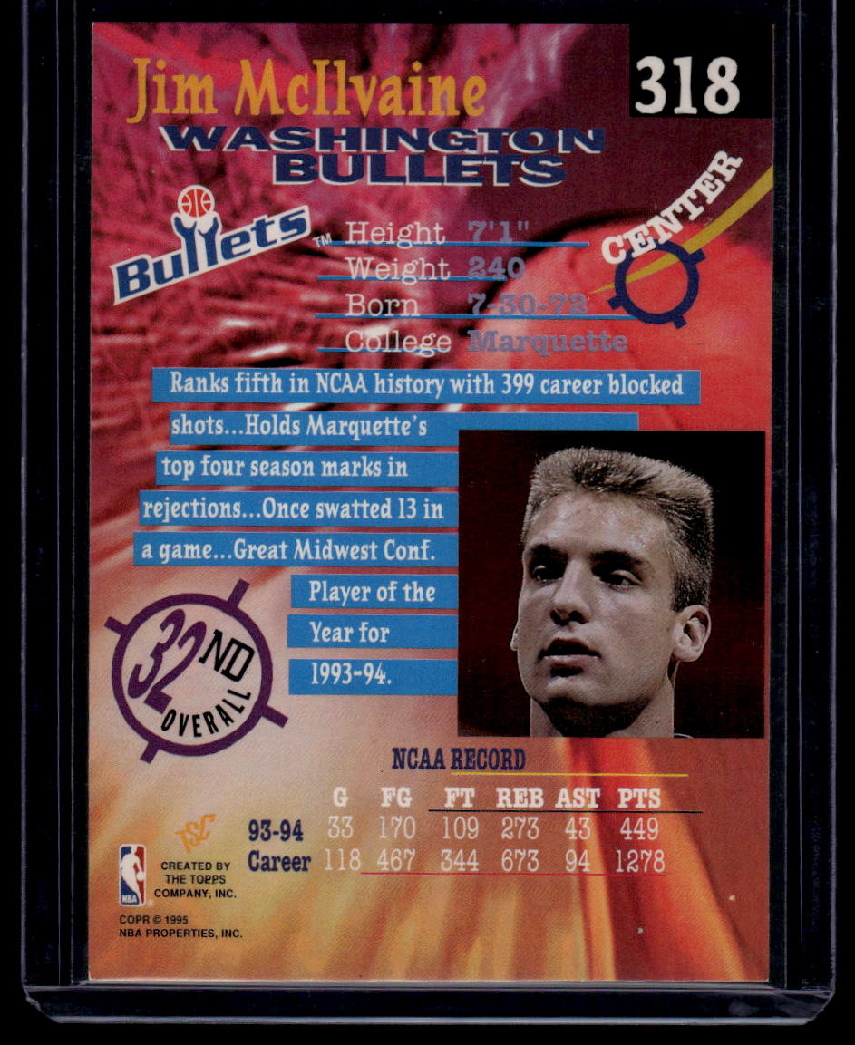 1994-95 Stadium Club #318 Jim McIlvaine