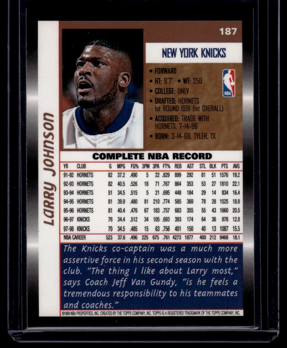 1998-99 Topps #187 Larry Johnson