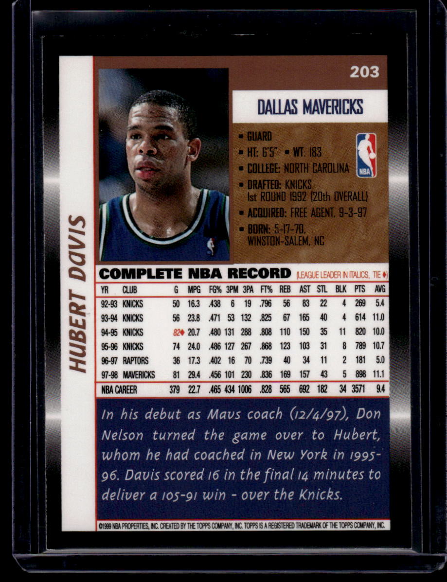 1998-99 Topps #203 Hubert Davis