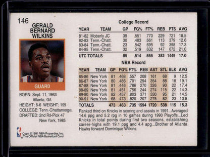 1991-92 Hoops #146 Gerald Wilkins