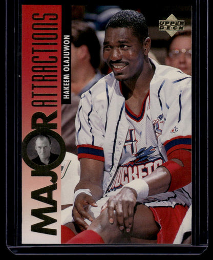 1995-96 Upper Deck #343 Hakeem Olajuwon / Corbin Bernsen