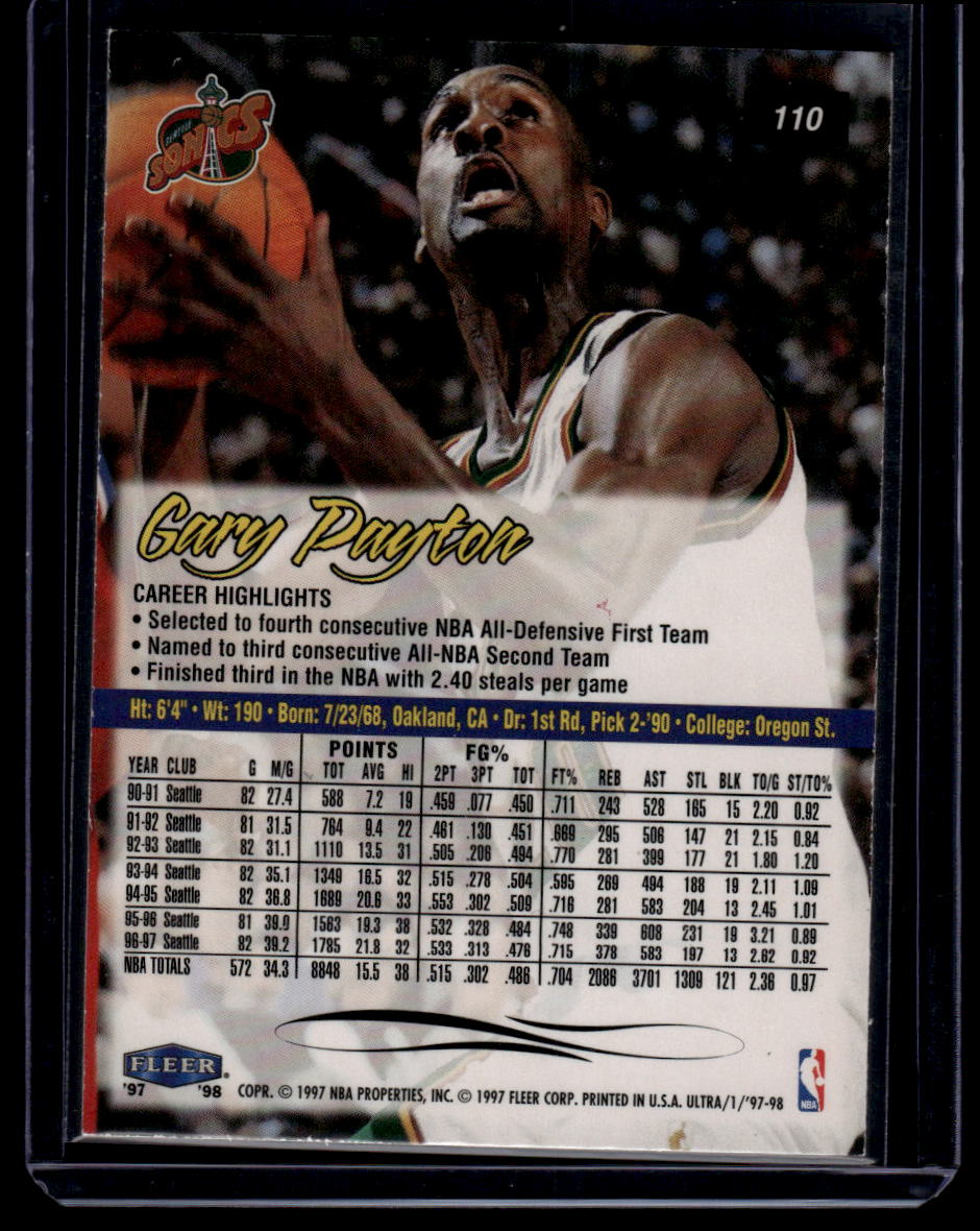 1997-98 Ultra #110 Gary Payton