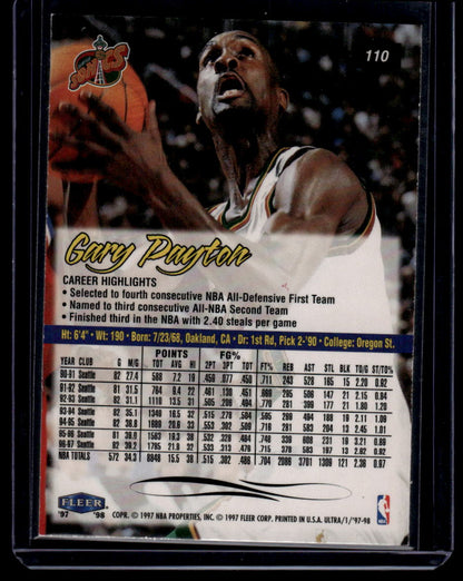 1997-98 Ultra #110 Gary Payton